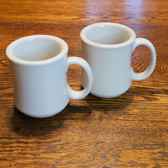 World Tableware Other - Ultima China‎ World Tableware White Diner Coffee Mugs Set of 2 Cream 8 Oz